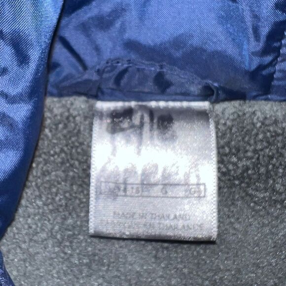 Nike Boys Blue Big Swoosh Logo Lined Hooded Jacket Vintage Large 14-16 EUC - Picture 3 of 5